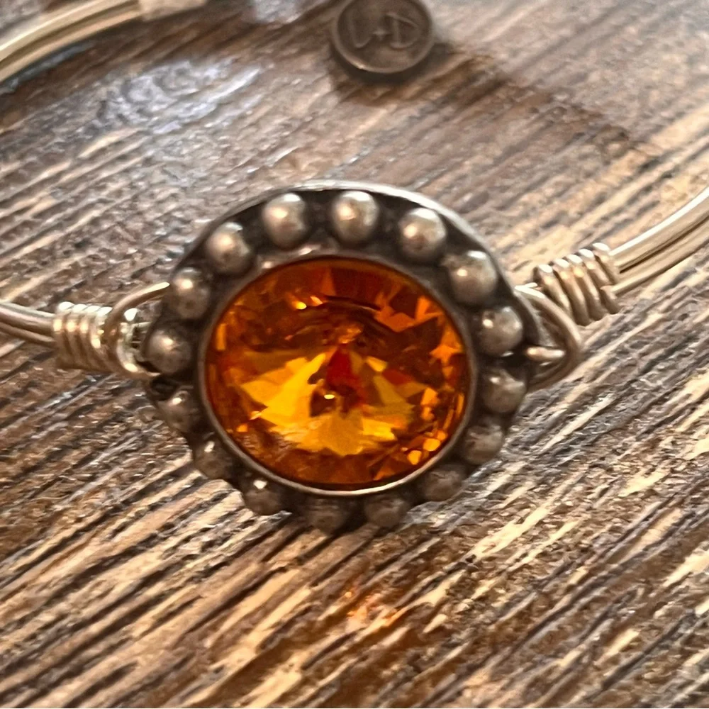 NEW Luca + Danni GOLD TOPAZ GEM STONE bracelet, NWT